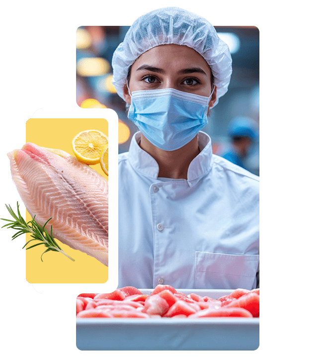 Mulher pescando peixe